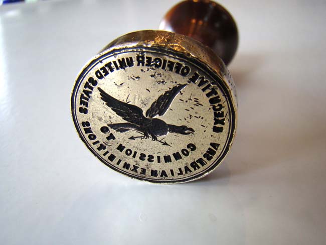 And fine and rare early 19th century desk seal of the "Executive Office United States Commission to Australian Exhibitions" circa 1820 — image 2